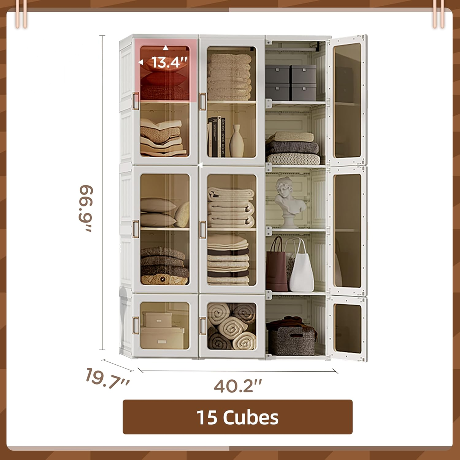 Lightweight, Durable & Space-Saving Foldable Wardrobe