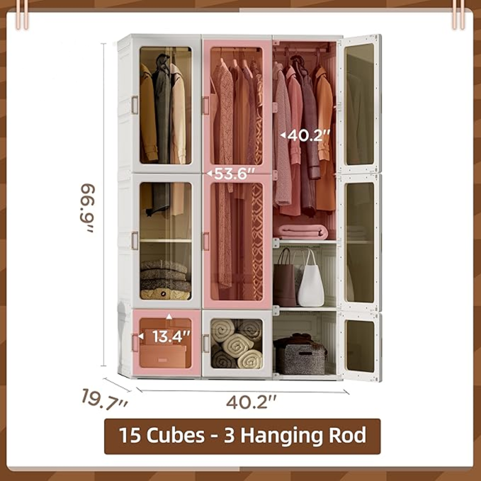 Lightweight, Durable & Space-Saving Foldable Wardrobe