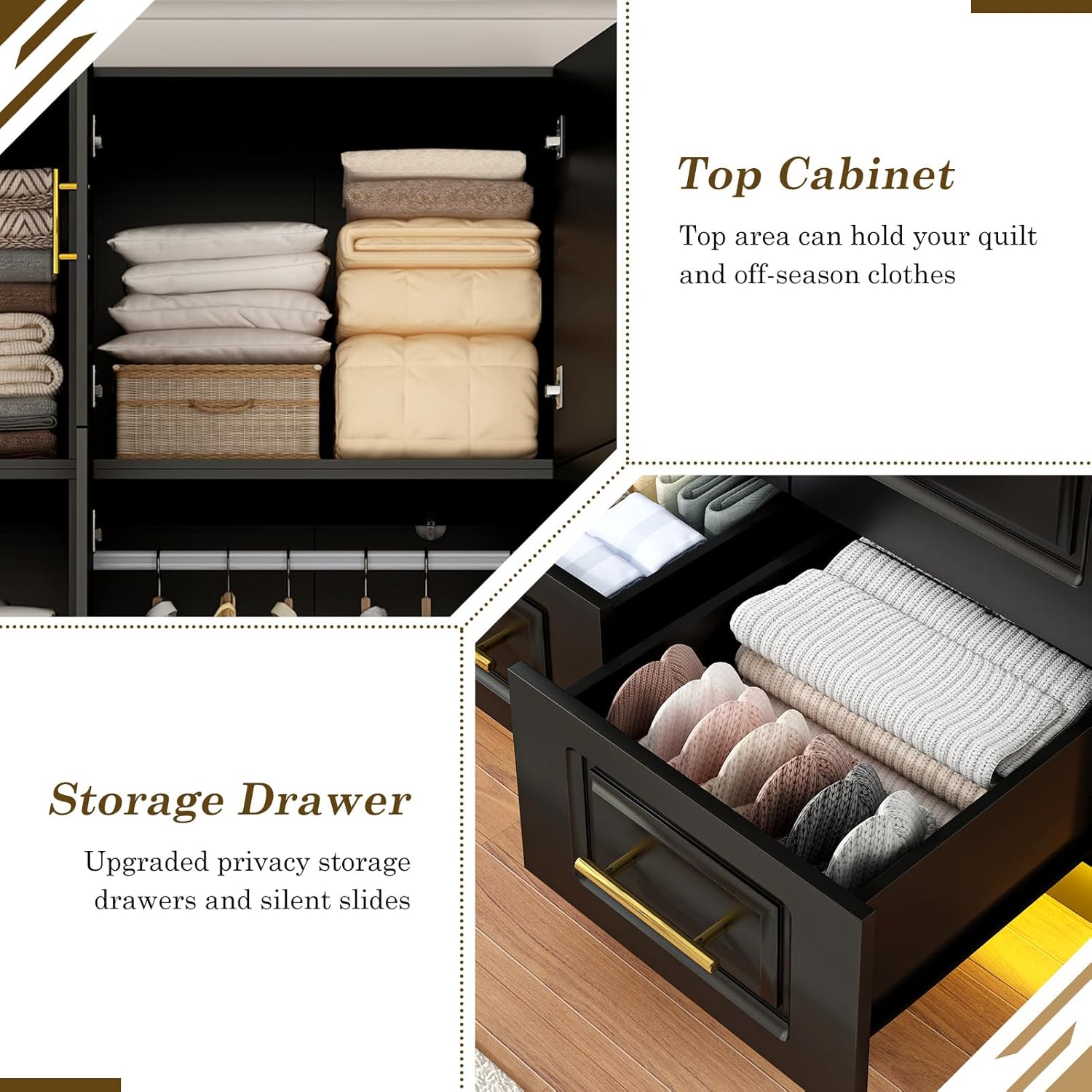 Smart 3-Door RGB Wardrobe — Complete Storage Meets Modern Tech!