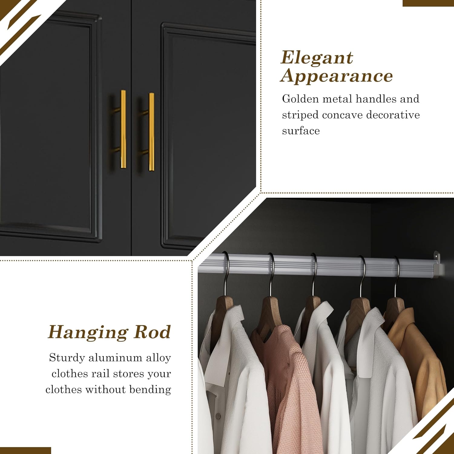Smart 4-Door RGB Wardrobe — Illuminate Your Storage in Style!