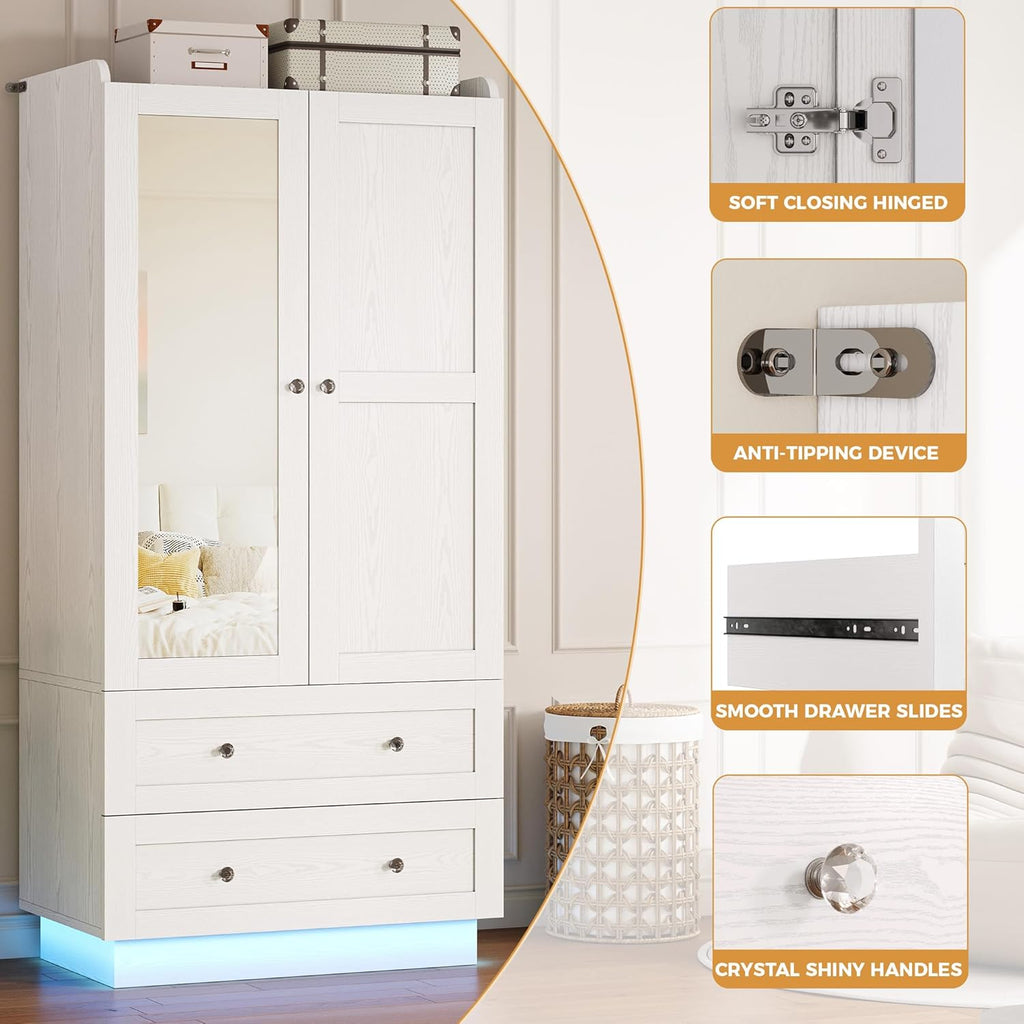 Smart LED Wardrobe — Where Style Meets Intelligent Storage!