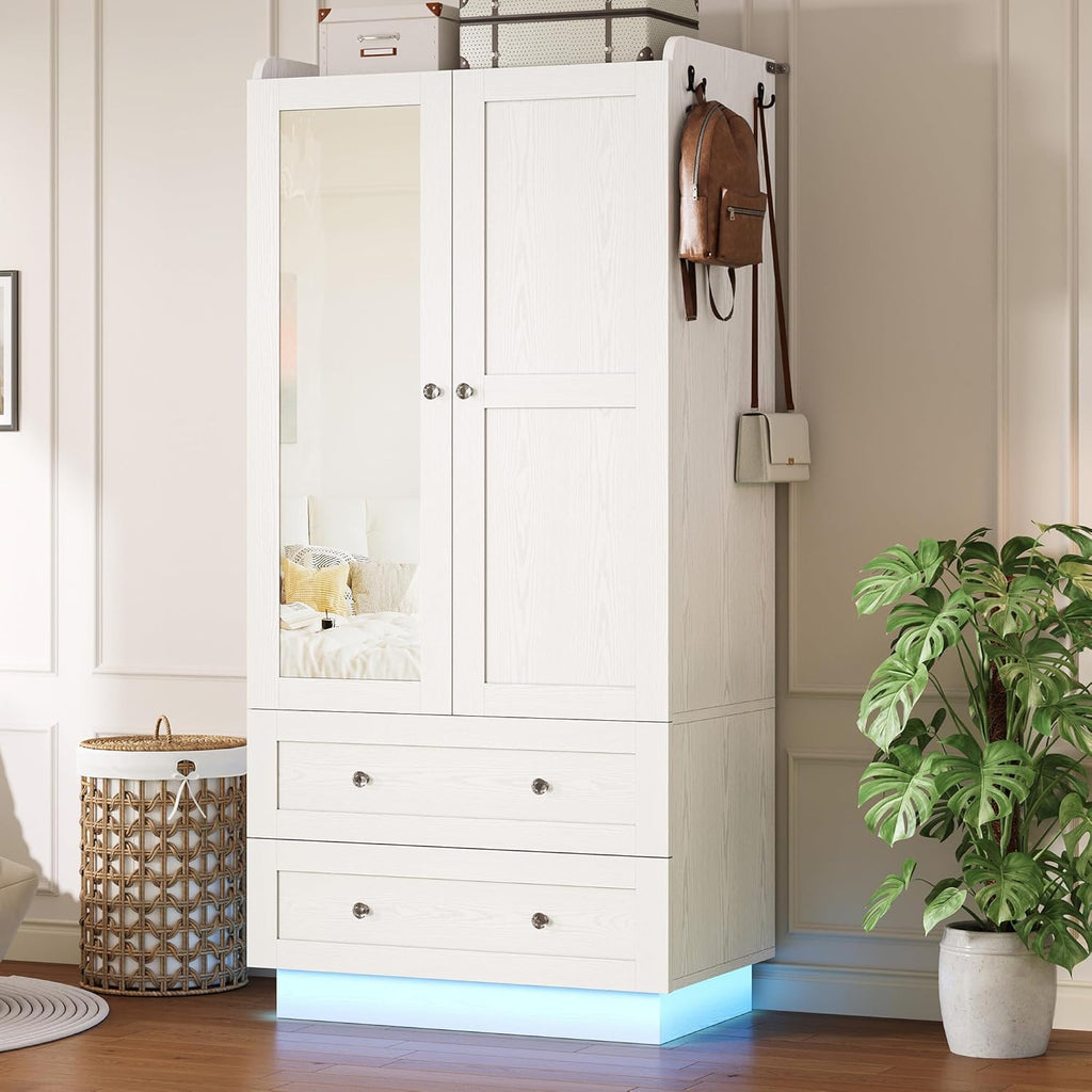 Smart LED Wardrobe — Where Style Meets Intelligent Storage!