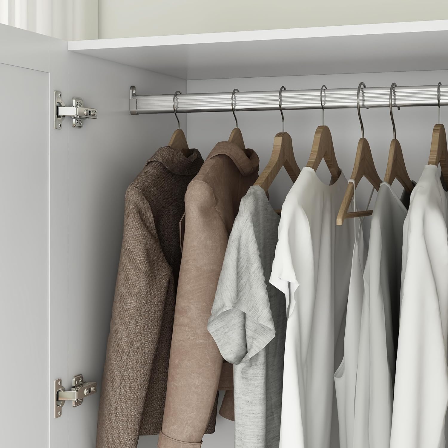 Smart 3-Door RGB Wardrobe — Illuminate & Organize in Style!