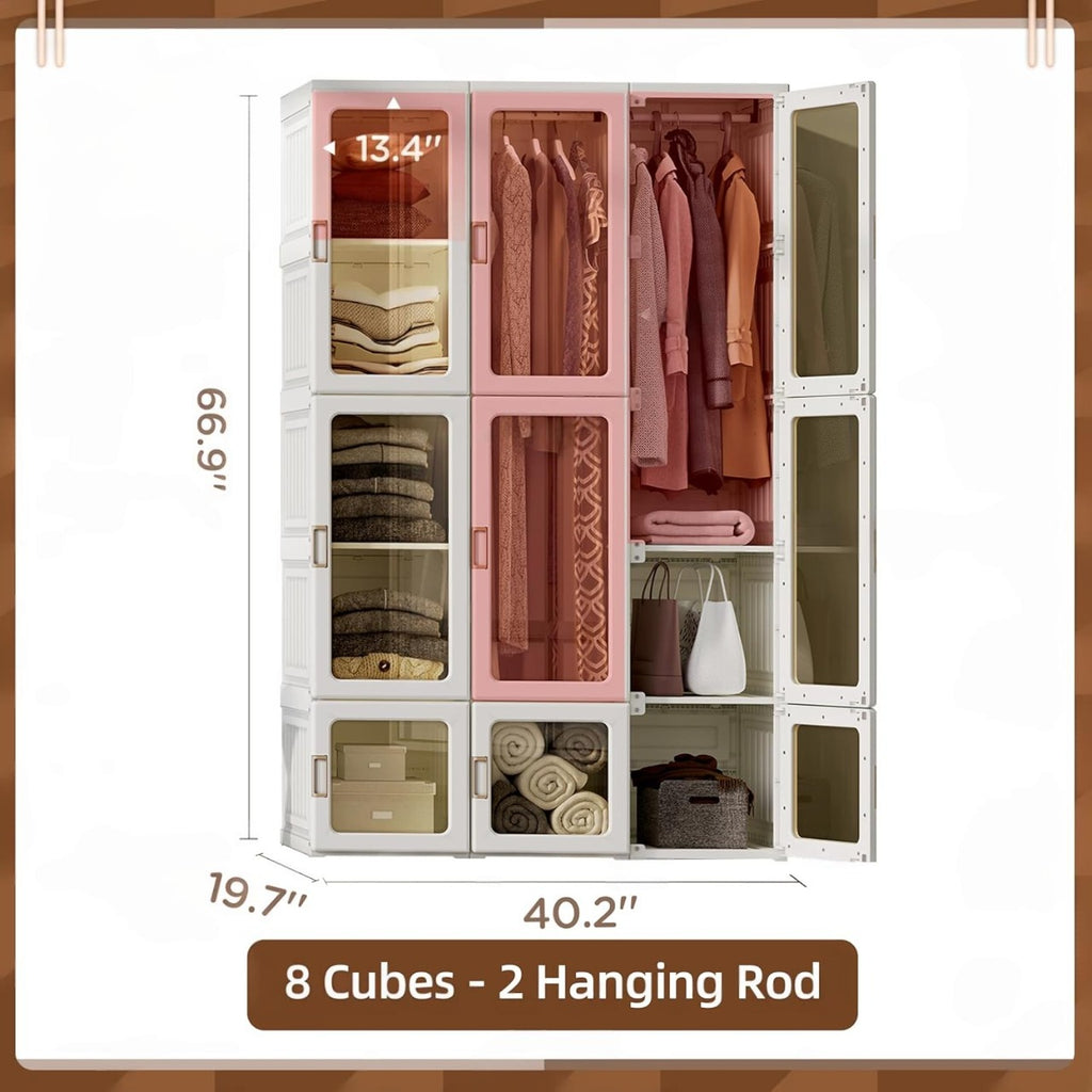 Lightweight, Durable & Space-Saving Foldable Wardrobe