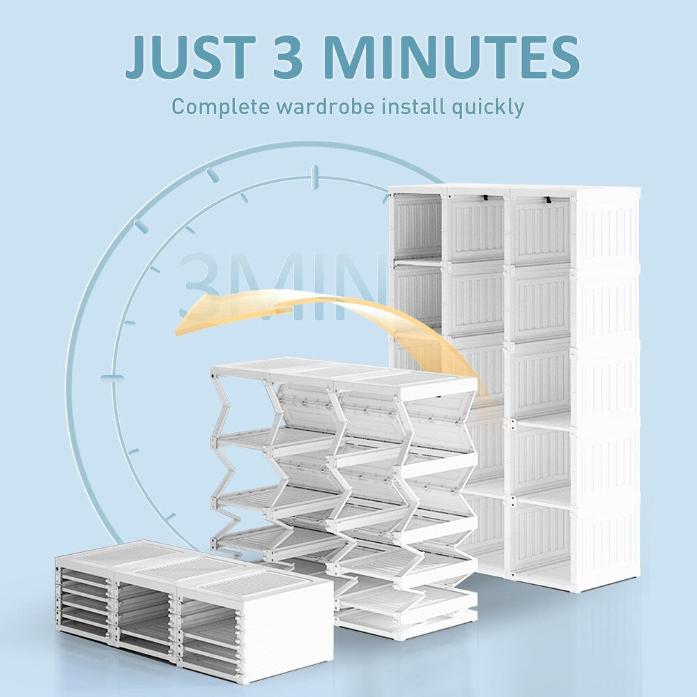 Lightweight, Durable & Space-Saving Foldable Wardrobe