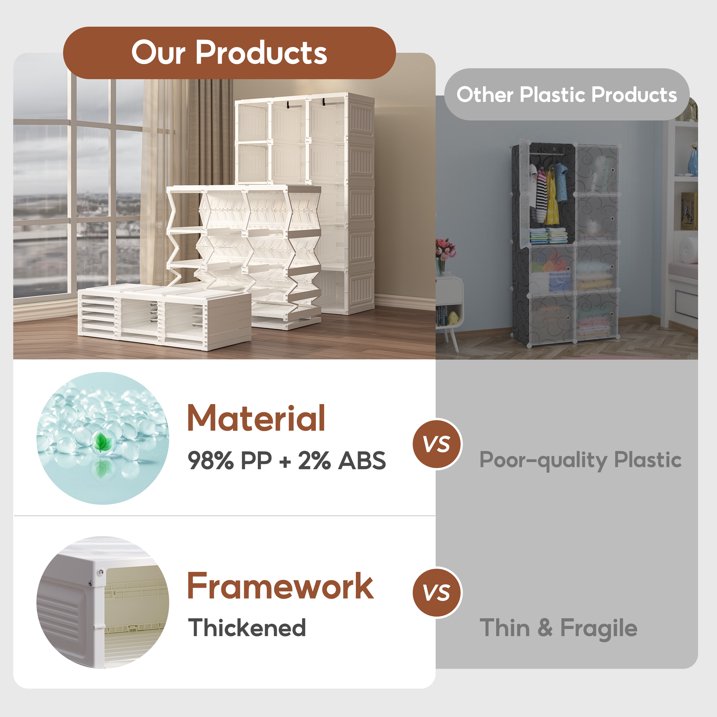 Lightweight, Durable & Space-Saving Foldable Wardrobe